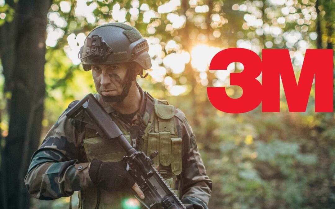 3m logo and soldier in the woods