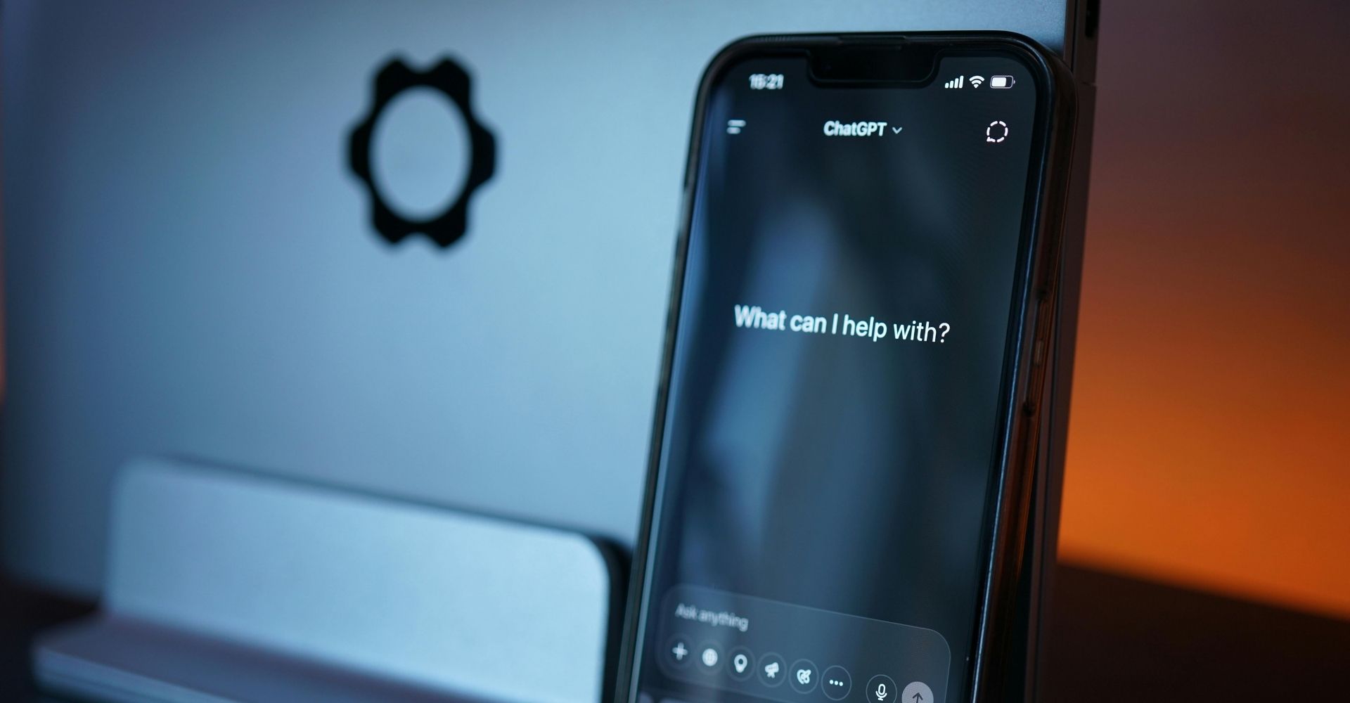 Parent reviewing AI chatbot safety information with child.